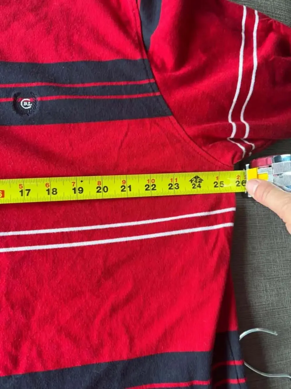 Vintage Chaps Ralph Lauren Striped Rugby Shirt - Men's XXL (Crest Logo)
